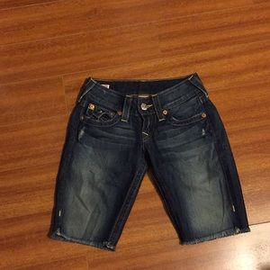 True Religion Bermuda Jean Shorts